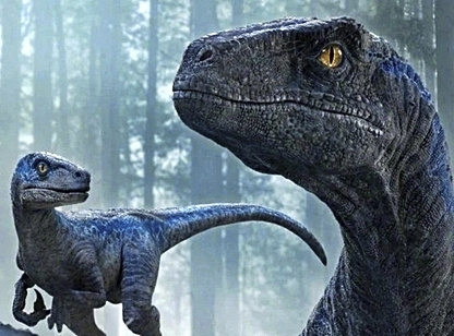 L. Velociraptor 'Blue' Day 'Jurassic World'