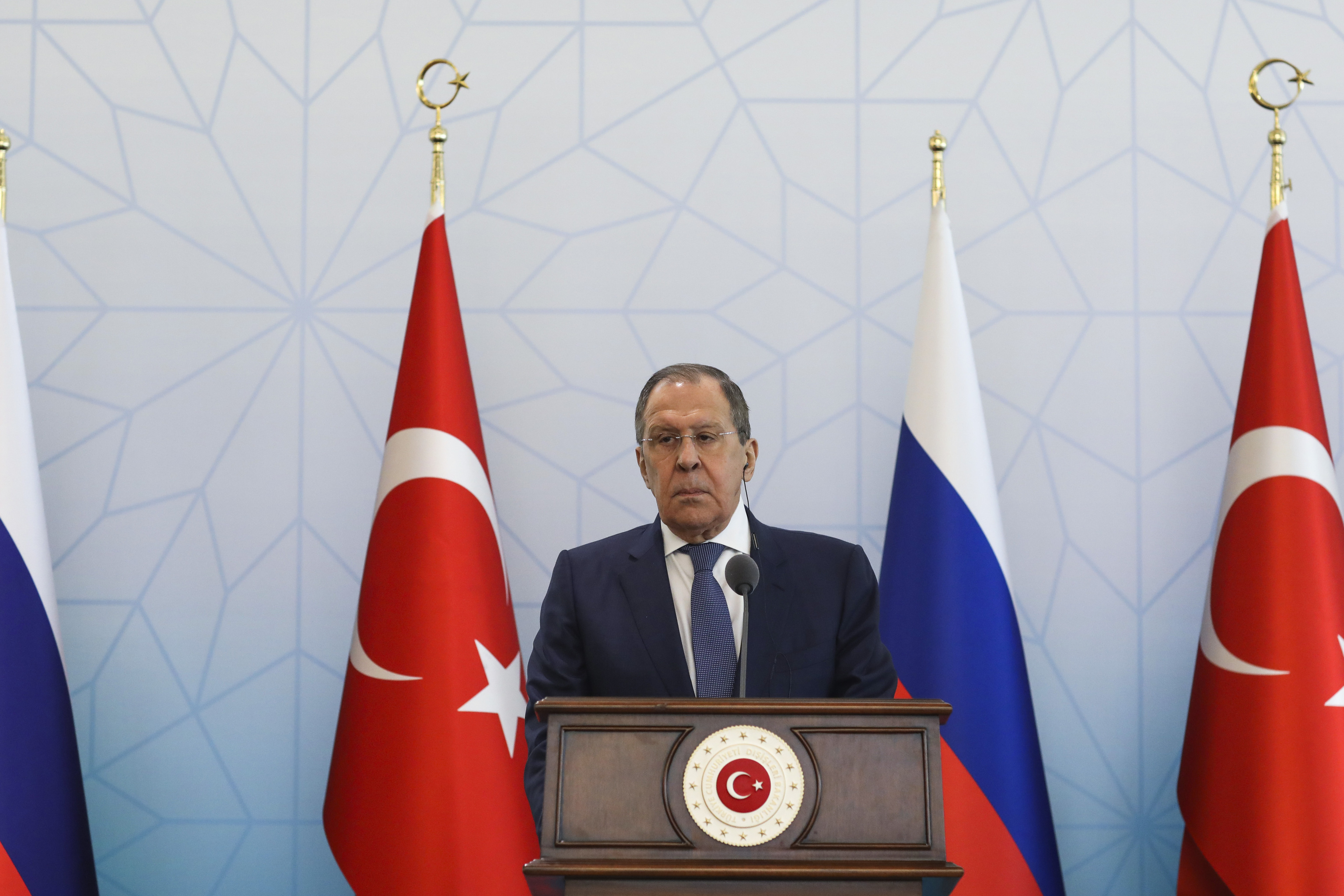 Russian Foreign Minister Lavrov in Ankara.