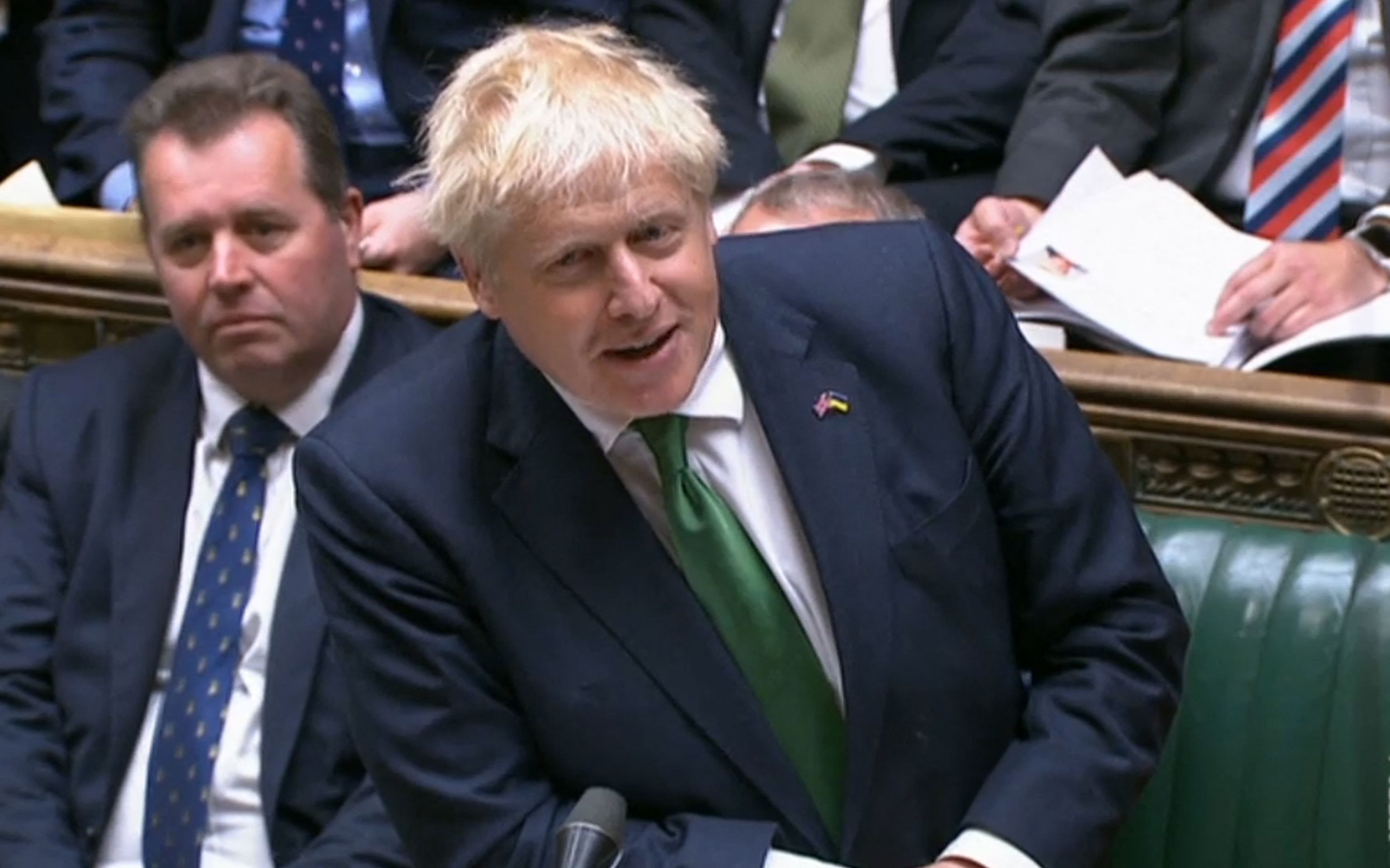 Boris Johnson in session