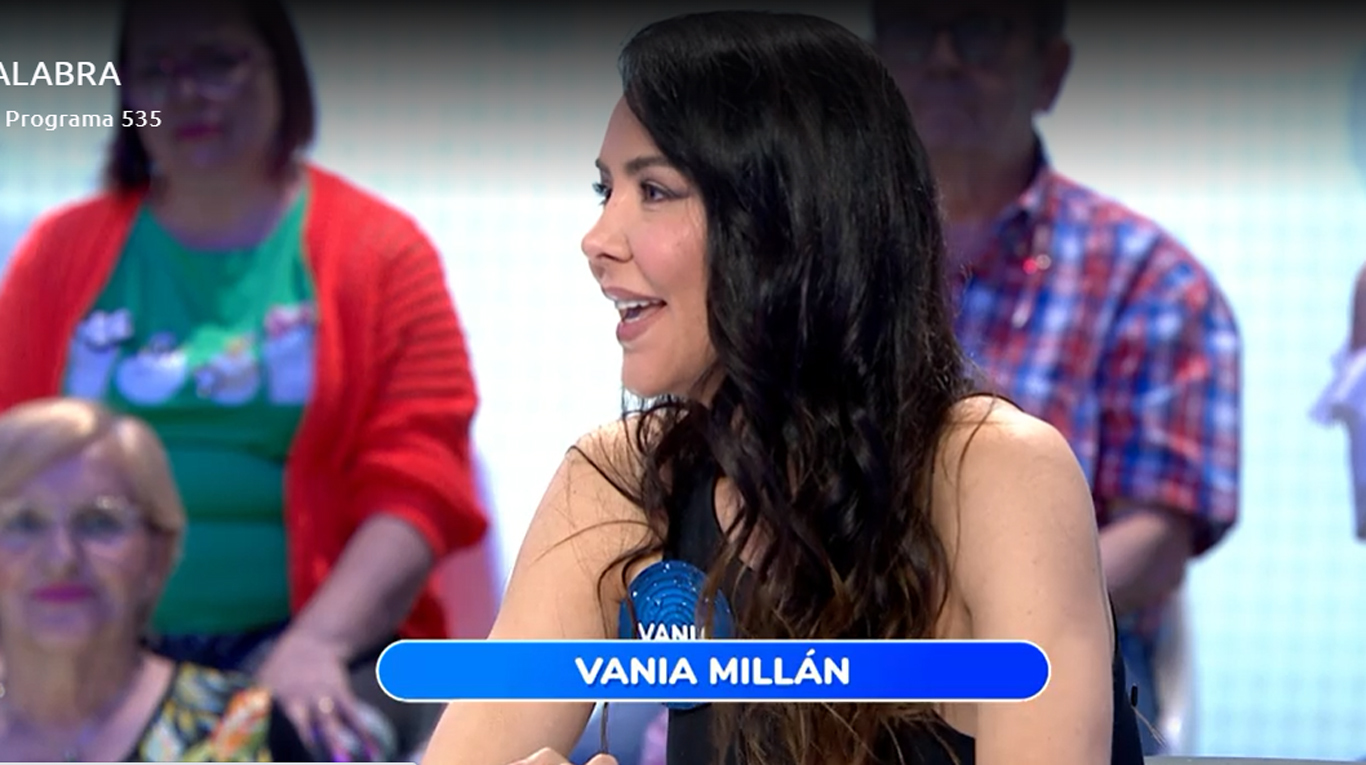 Vania Millán participando en el programa Pasapalabra.