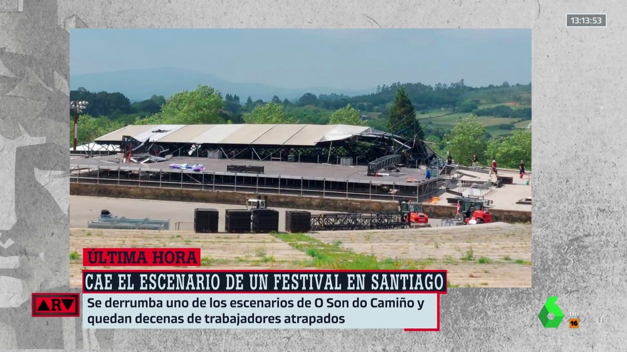 Image of collapsed stage.