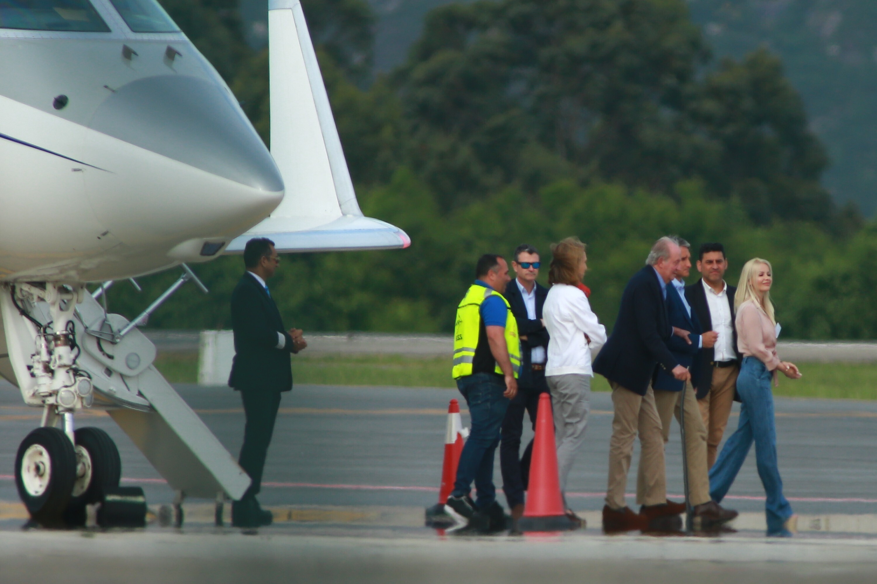 El Rey Juan Carlos a su llegada a Sanxenxo el pasado mes de mayo.