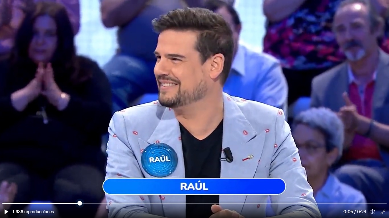 El cantante Ral participando en el programa Pasapalabra de Antena 3.