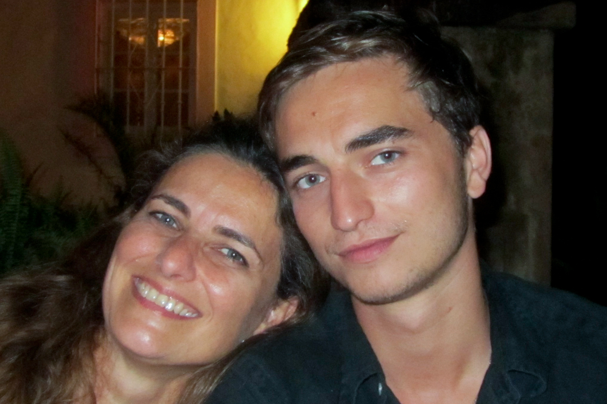 Katja Faber con su hijo Alex.