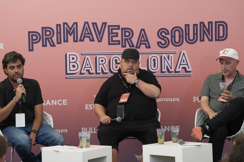 Primavera Sound (ID) directors Alfonso Lanza, Gaviras Ruiz and Joan Ponce visit the festival during a press conference