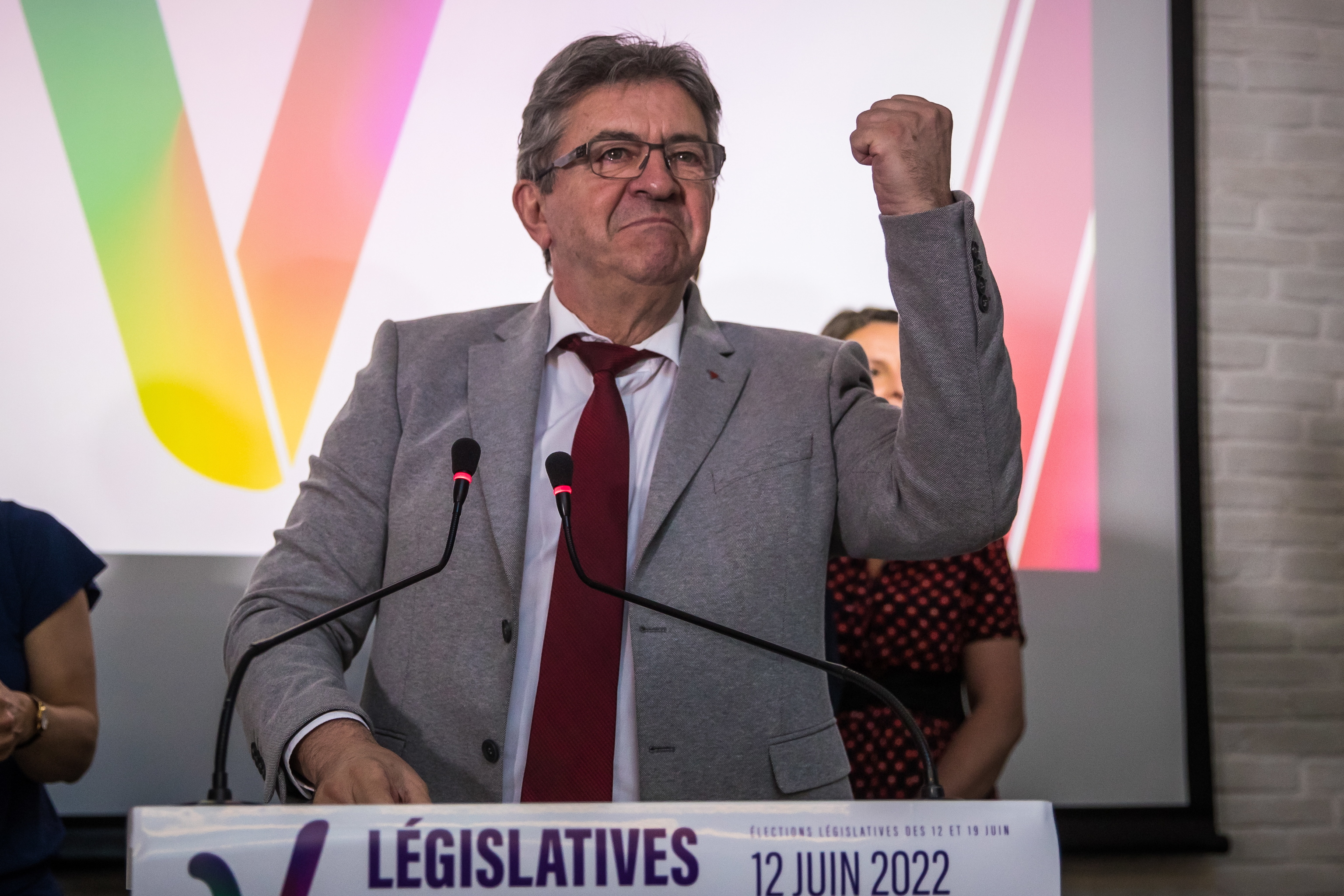 Jean-Luc Mélenchon, líder de la coalición Nupes.