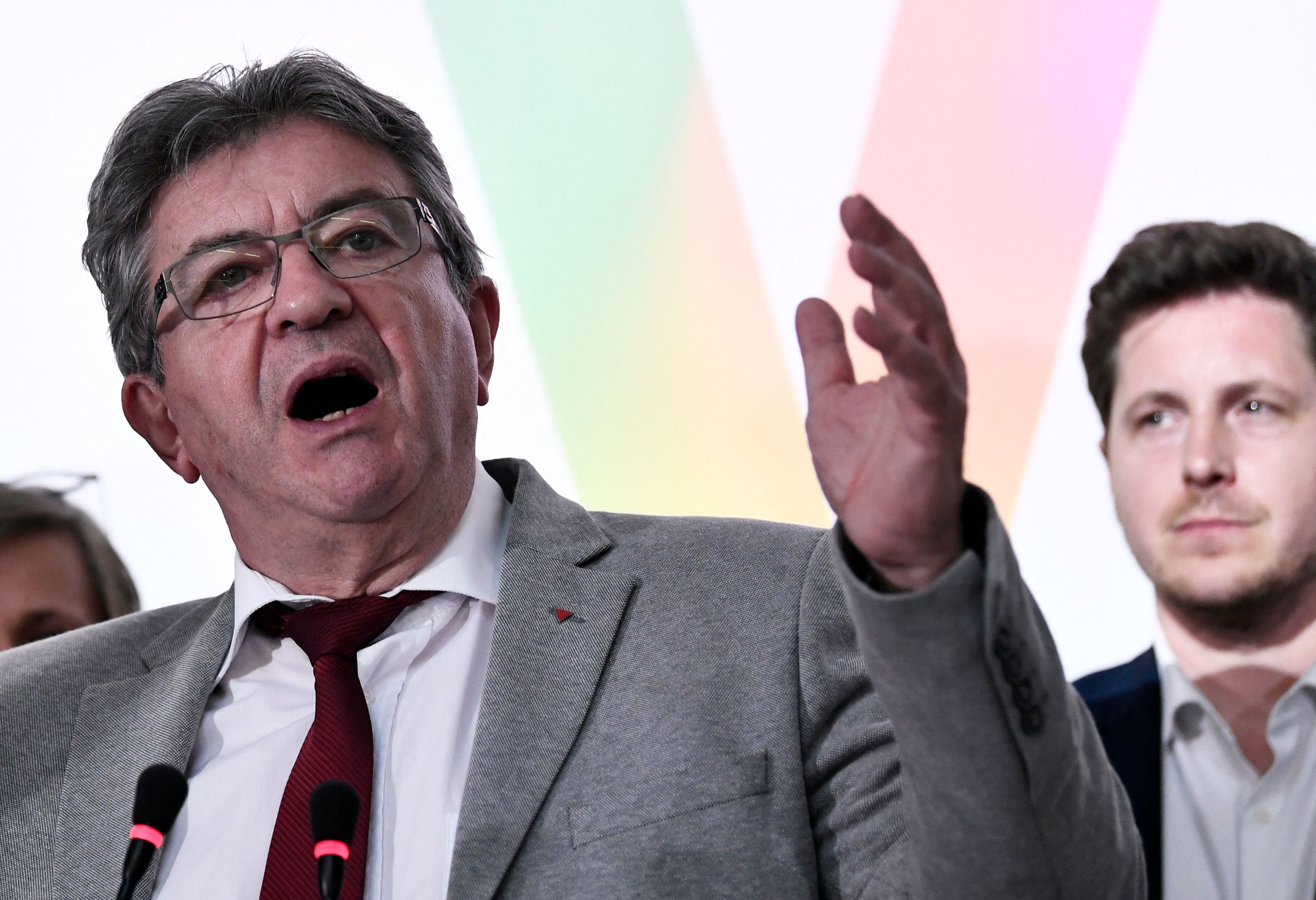 Jean Luc Mélenchon, líder de Francia Insumisa, el domingo tras la primera vuelta de las legislativas