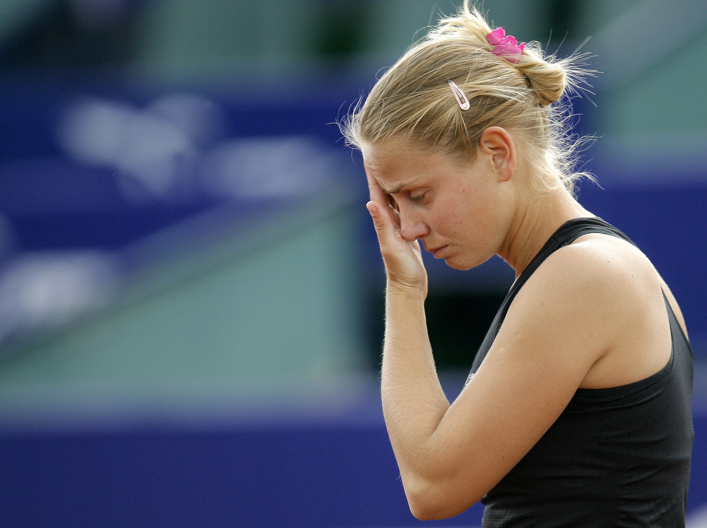 Jelena Dokic, durante un partido de tenis.