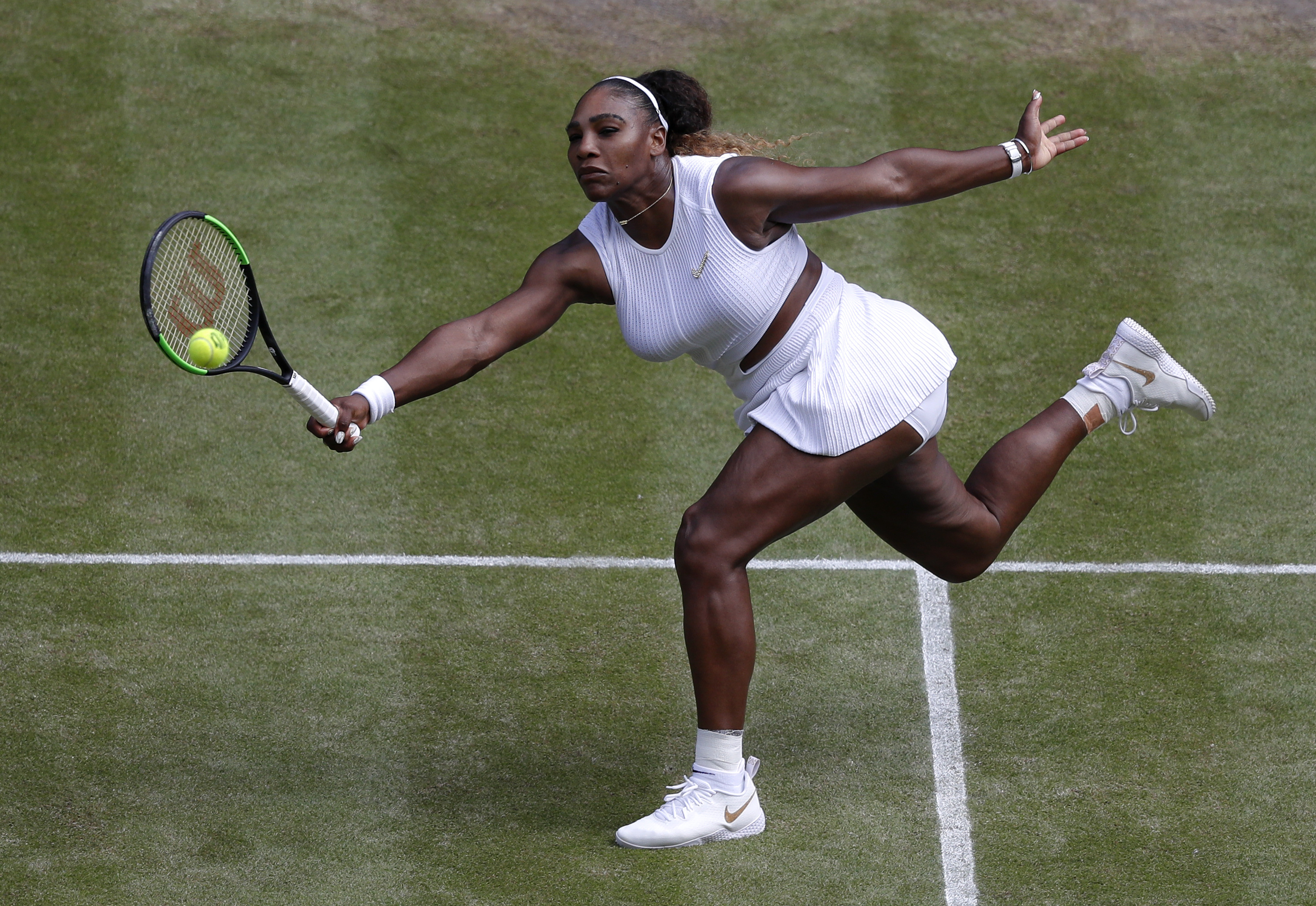Serena, en un partido de Wimbledon.