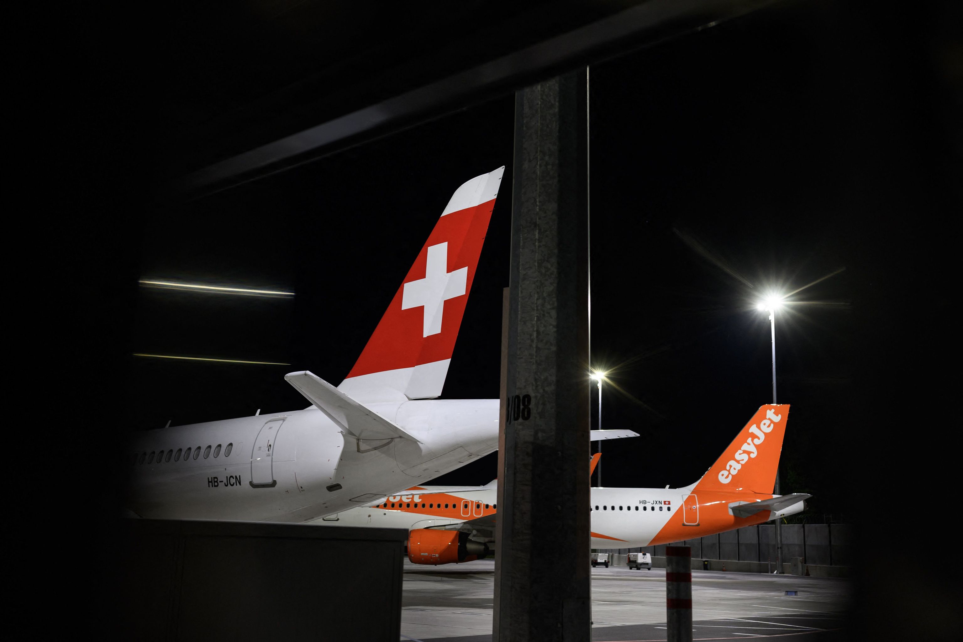 Commercial flights were halted at Geneva airport.