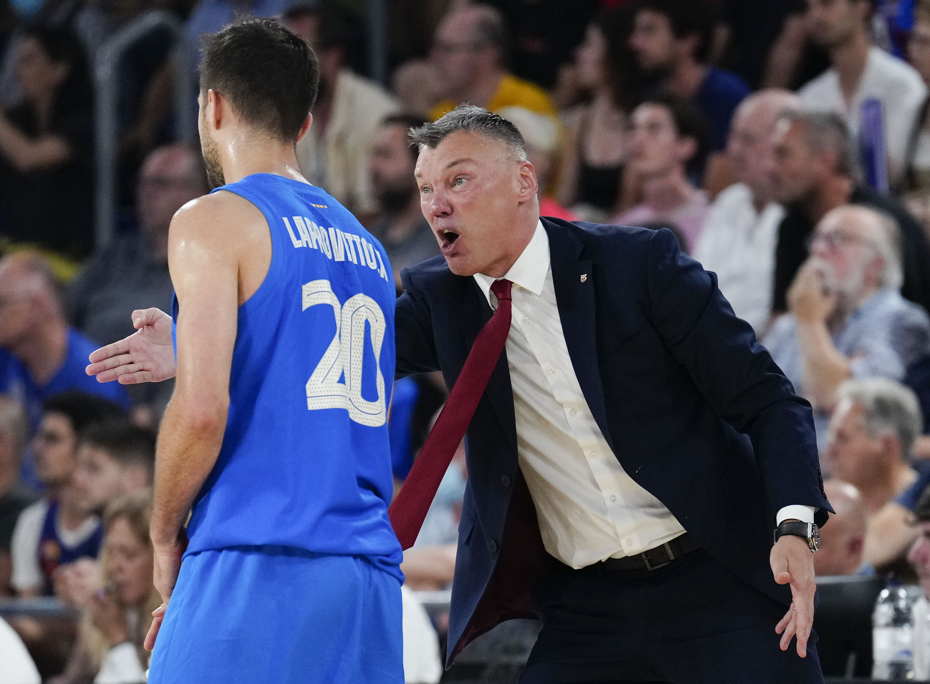 Jasikevicius with Laprovitola during the second game.