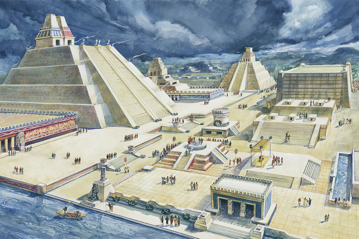 Tenochtitlán, la capital azteca, era más grande que cualquier capital europea.