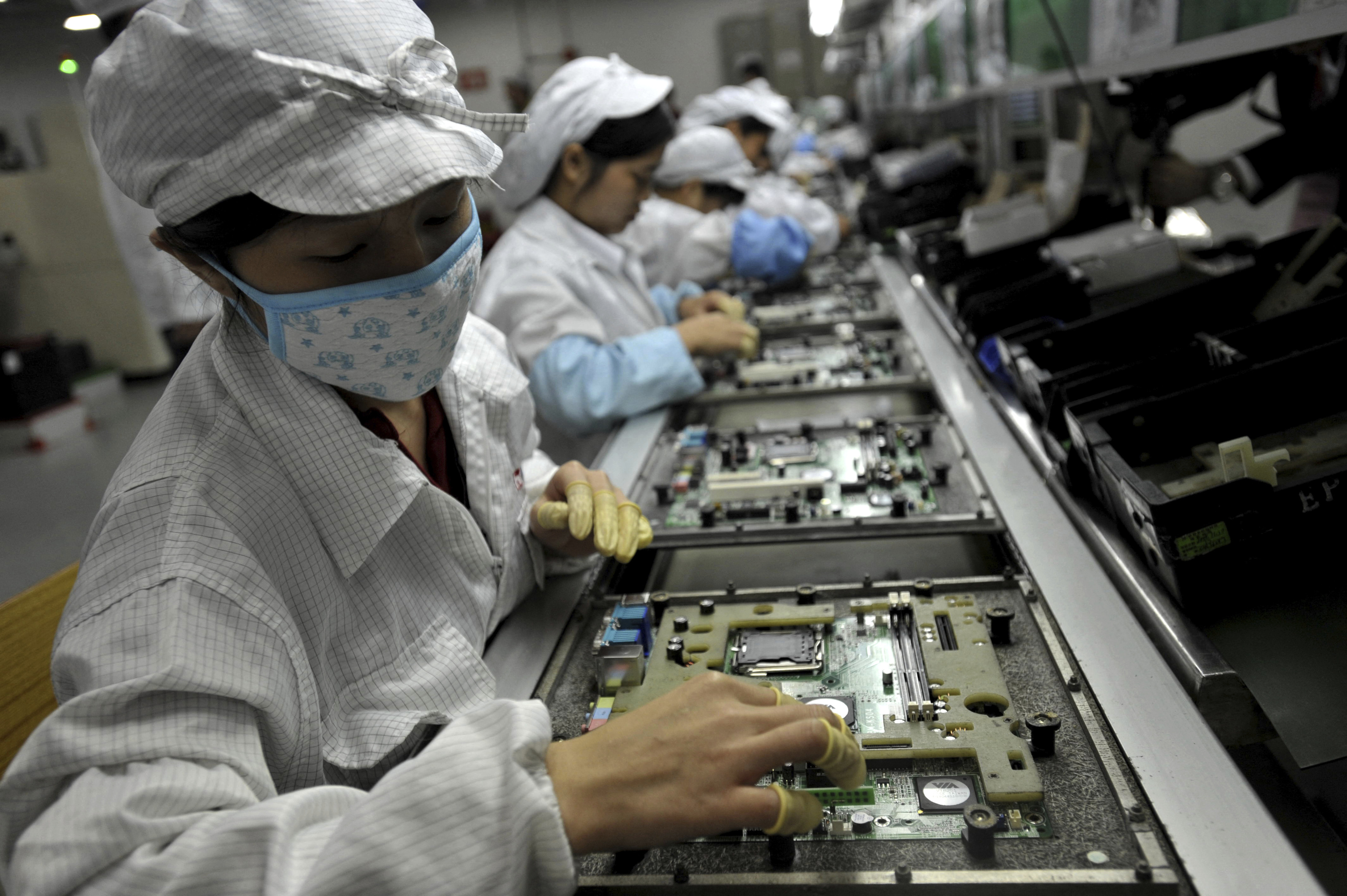 Fábrica de Foxconn en Shenzen, China.