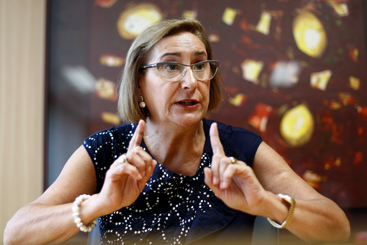 La fiscal jefe del TSJ en materia de sociedad valenciana, Teresa Gisbert, durante una entrevista.