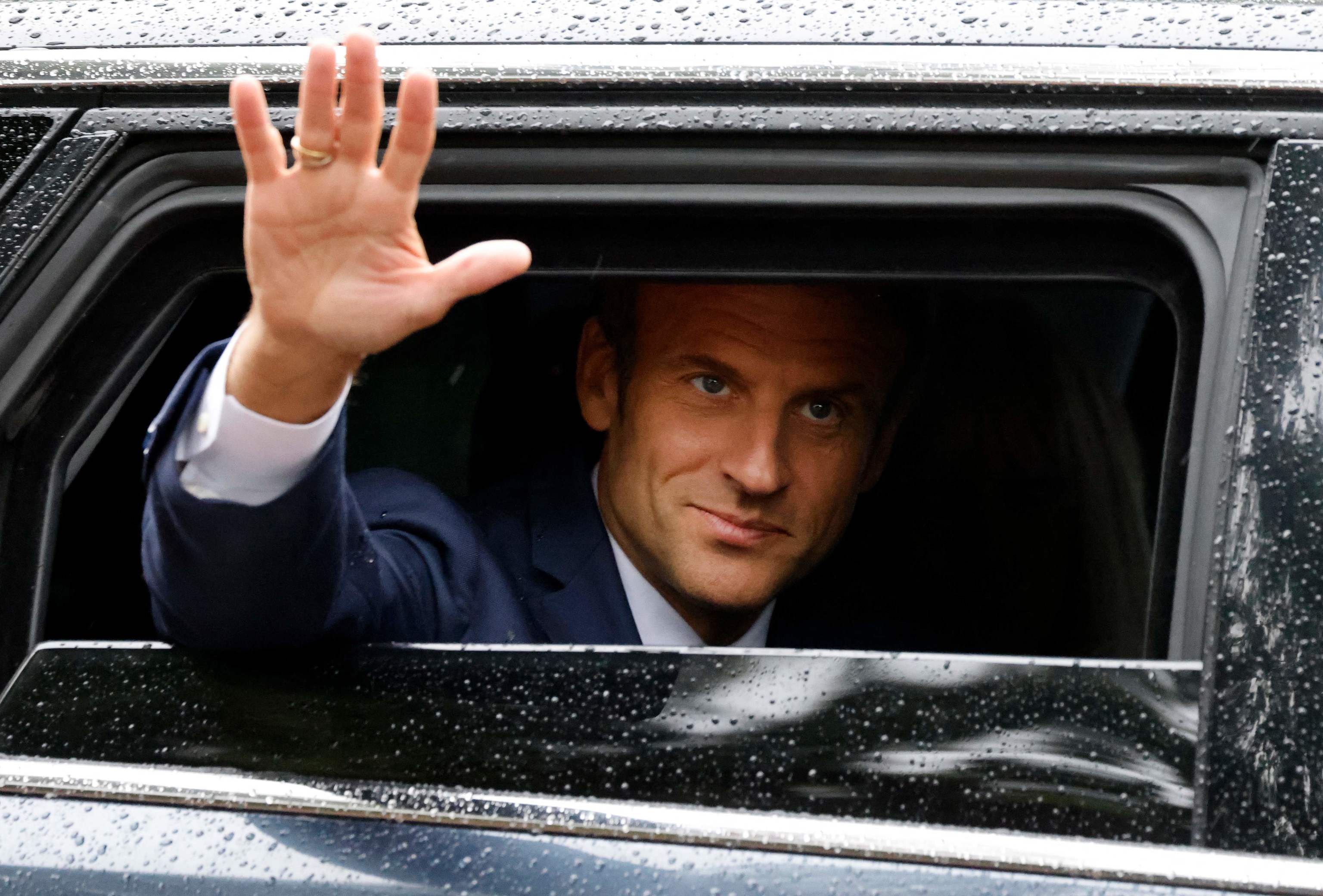 Emmanuel Macron, este domingo, en Lo Touquet (Pars).