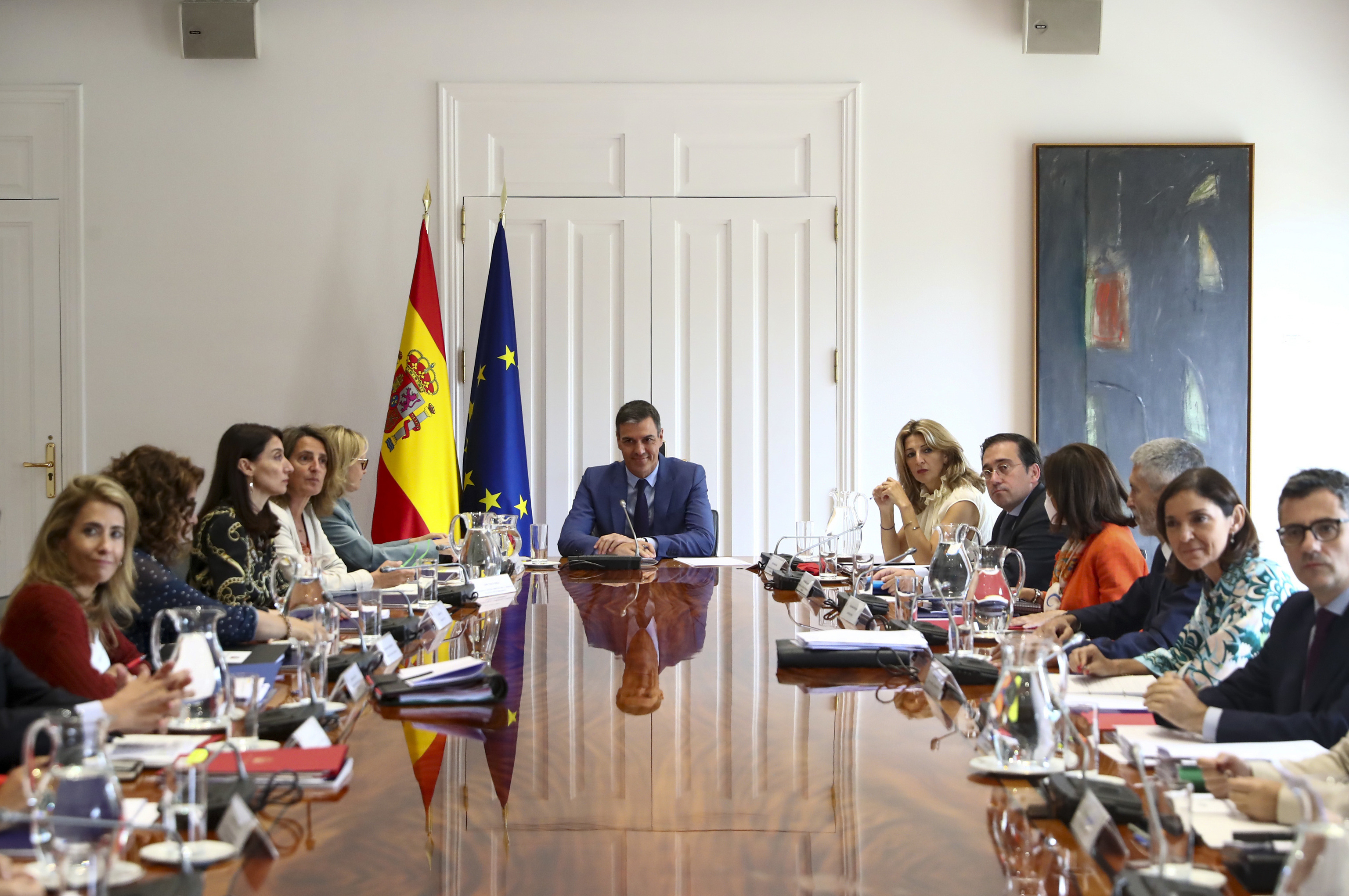 El presidente del Gobierno, Pedro Snchez, preside la reunin del Consejo de Seguridad Nacional.