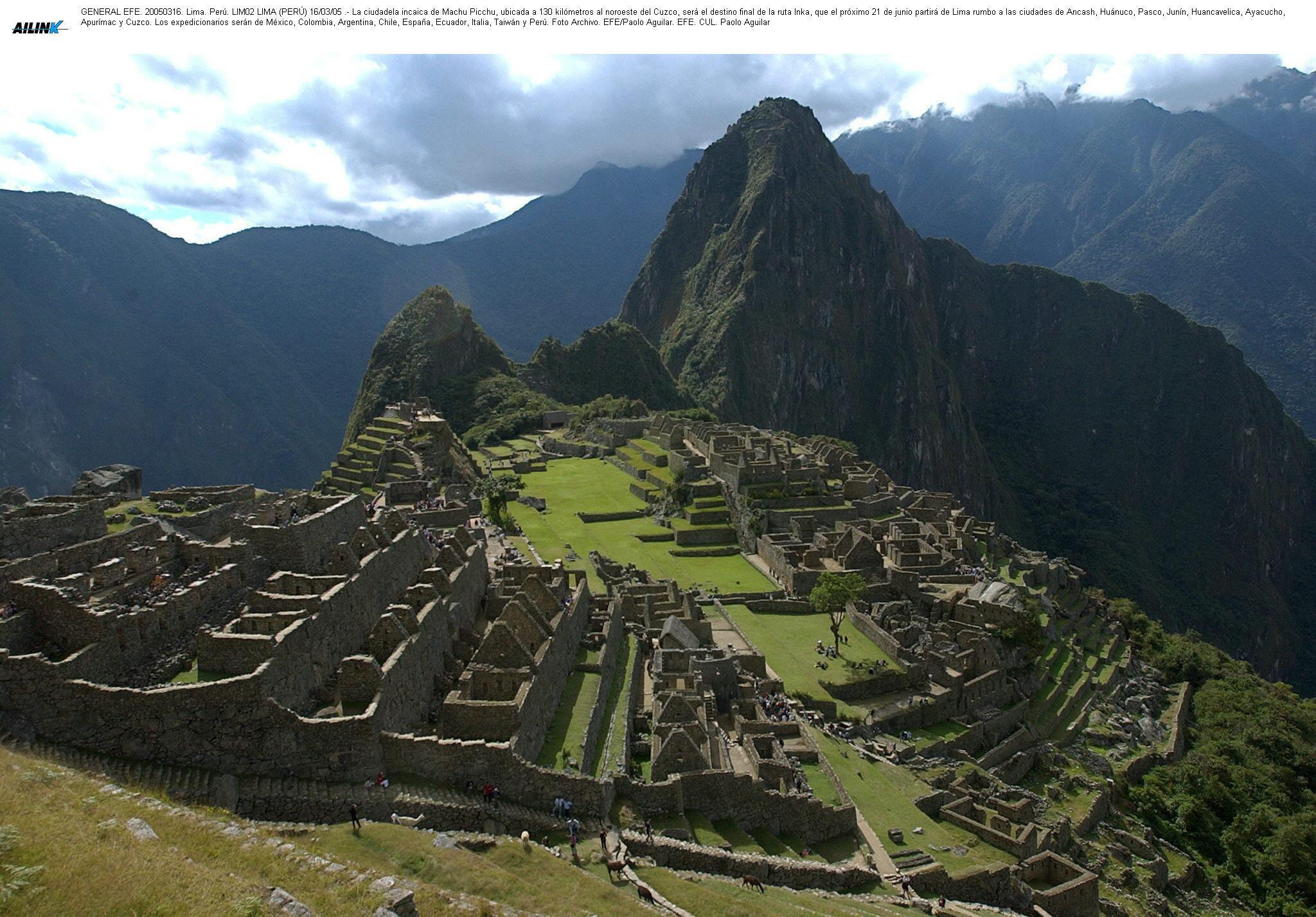 El Machu Picchu en Perú.