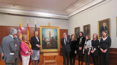 Presentation of the painting in 2013 at the Zaragoza Museum.