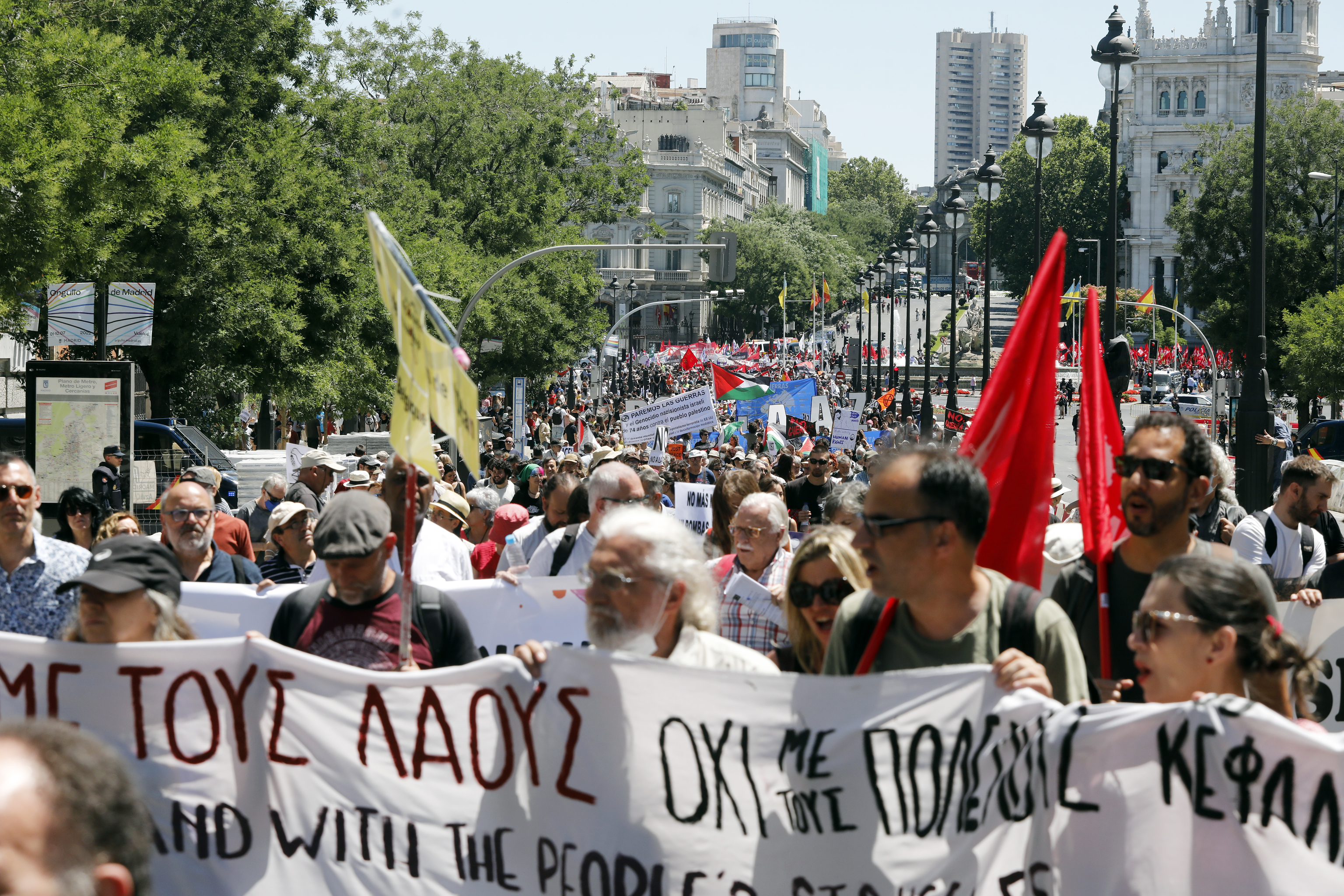 Un momento de la manifestación celebrada este domingo en Madrid.