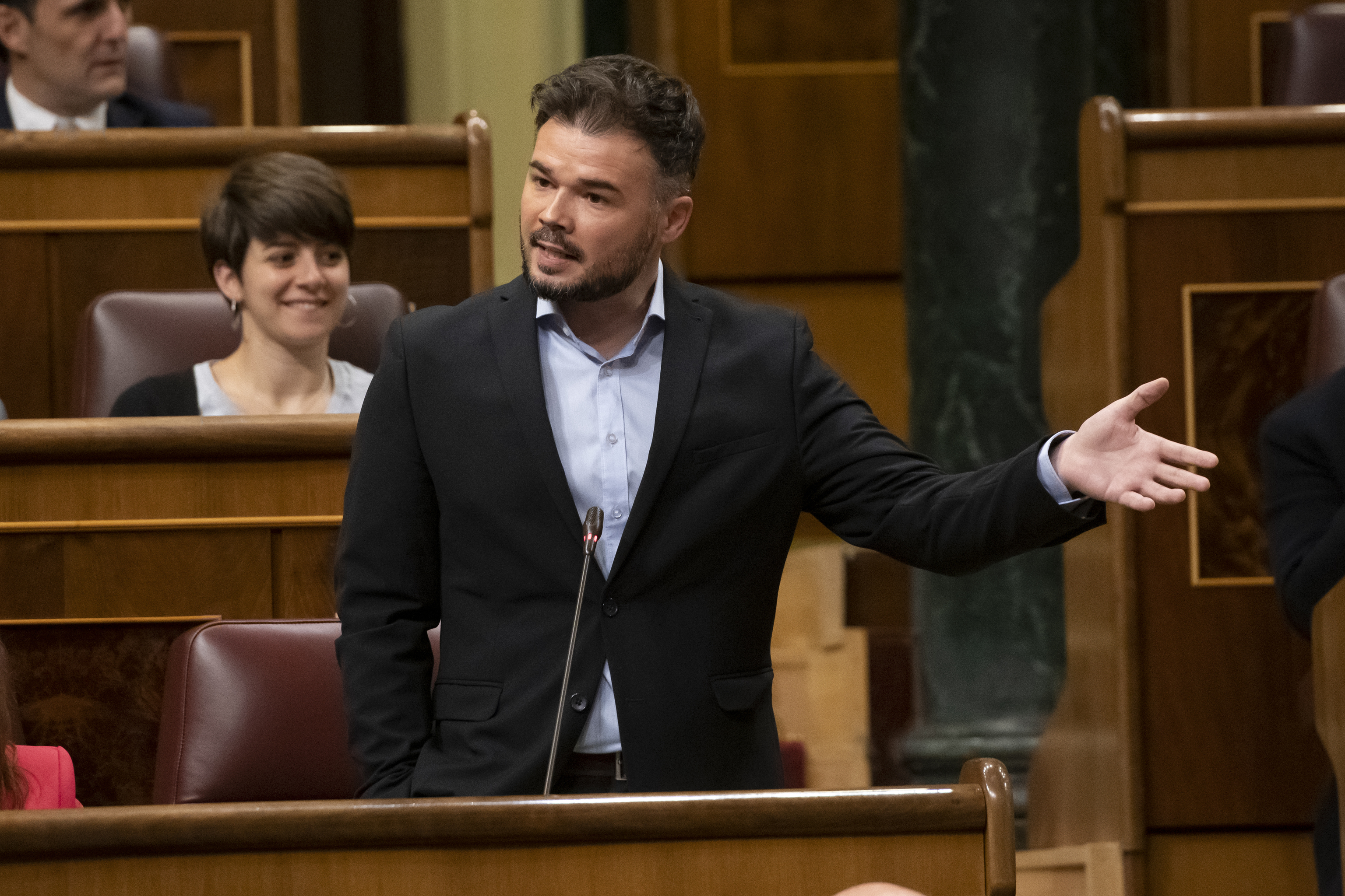 El portavoz de ERC, Gabriel Rufián en el Congreso de los Diputados.