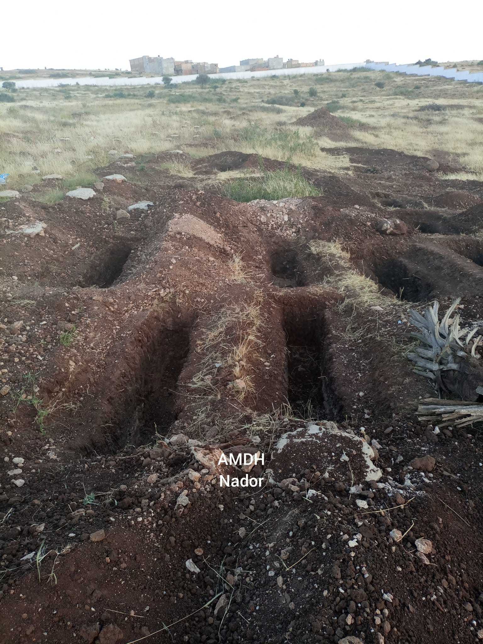 Lugar donde Marruecos est cavando las tumbas.