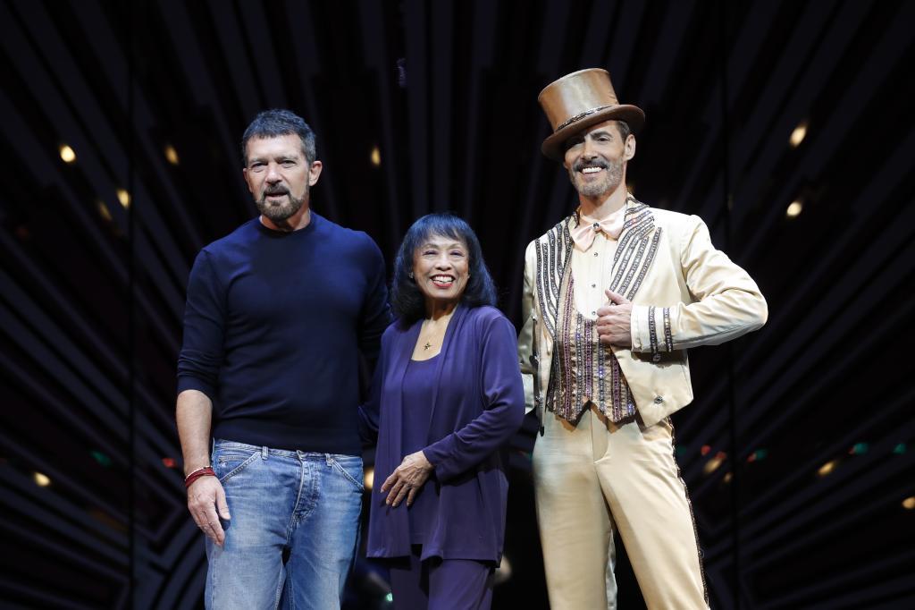 Antonio Banderas y Manuel Bandera en la presentación de 'A Chorus Line' en octubre de 2021.