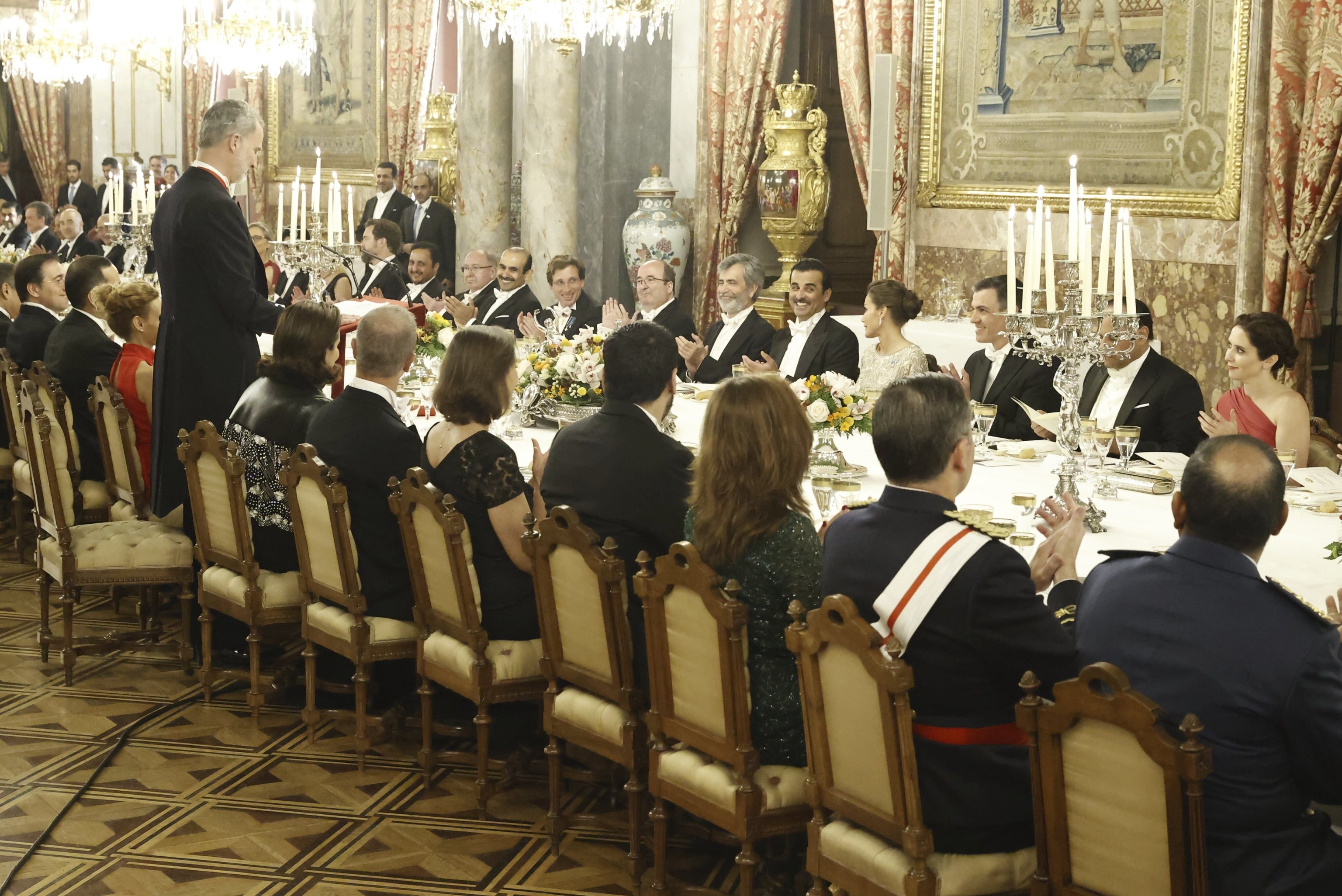 Una cena de gala celebrada en el Palacio Real