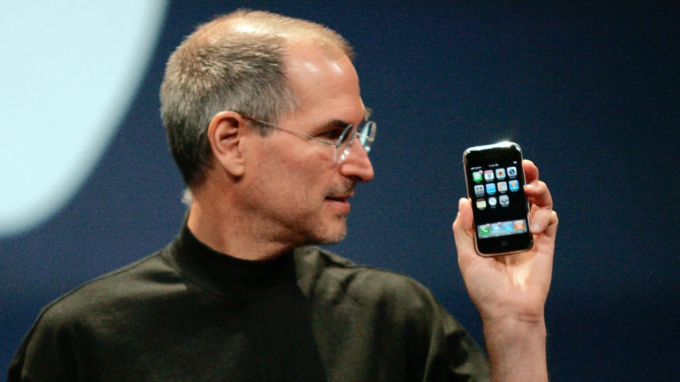 Steve Jobs en la presentacin del iPhone