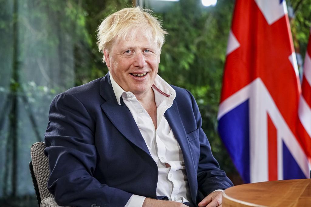 Boris Johnson ayer en la Cumbre del G7 en Alemania.