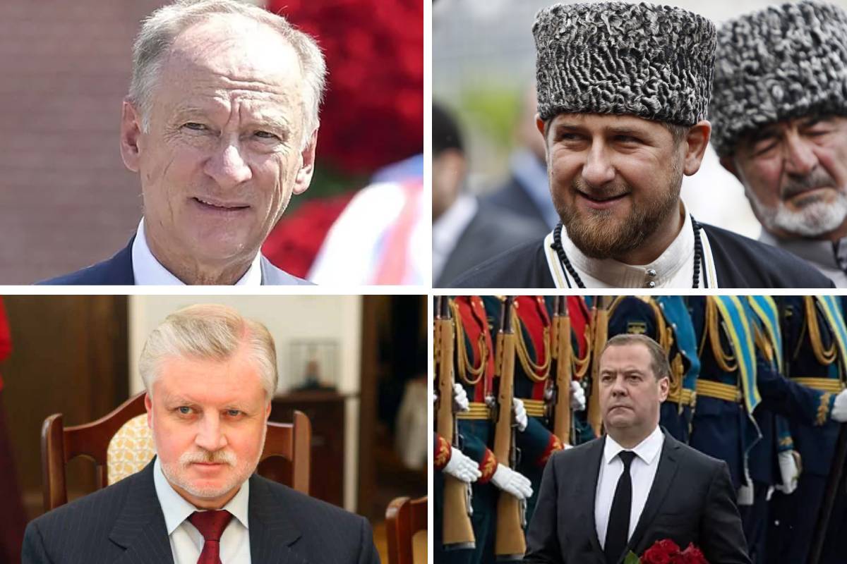 Patrushev, Ramzan Kadyrov, Sergey Mironov y Dmitry Medvedev.