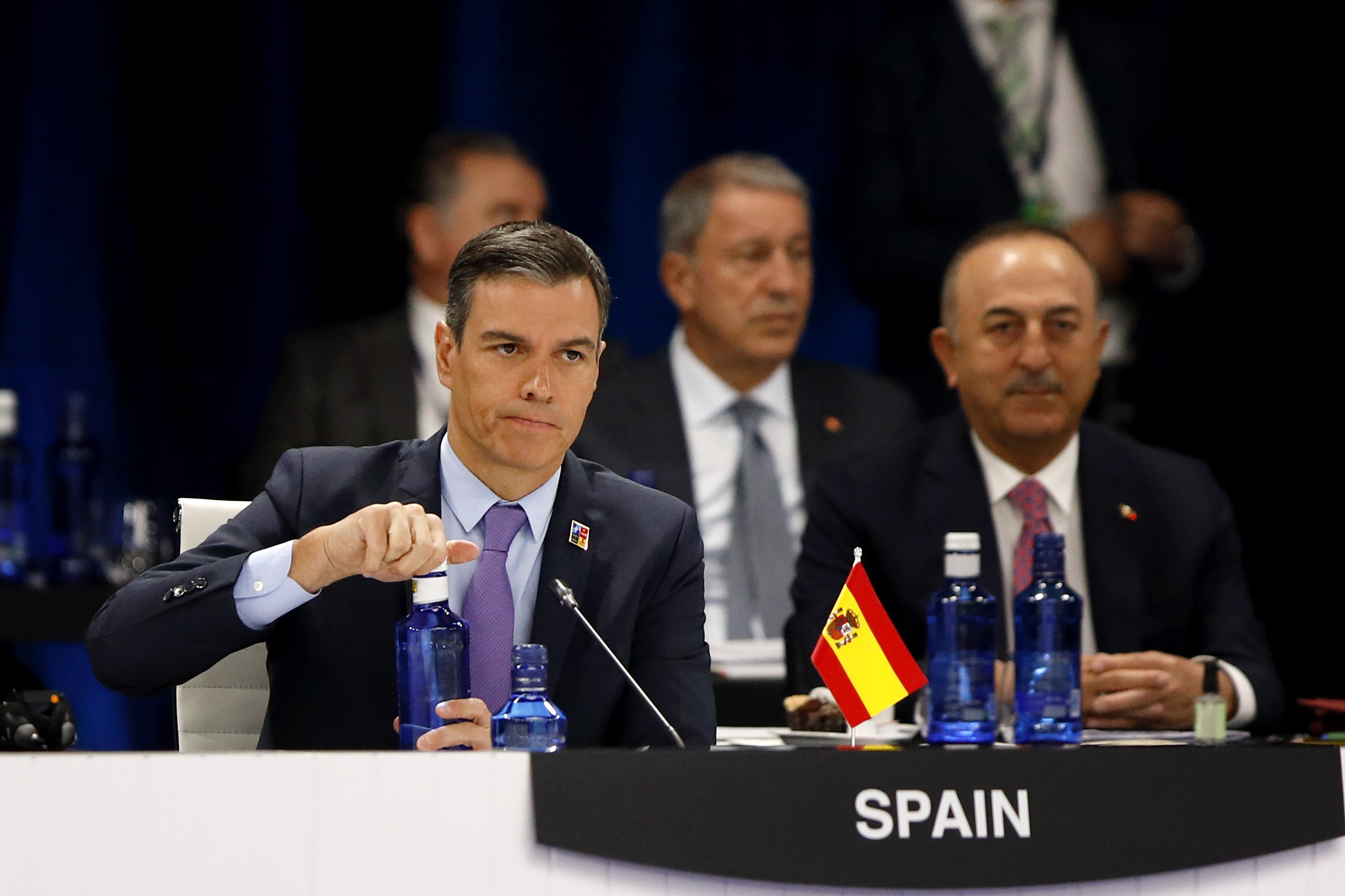 Pedro Snchez, en la sesion plenaria con los jefes de Estado y miembros de las delegaciones de la OTAN.