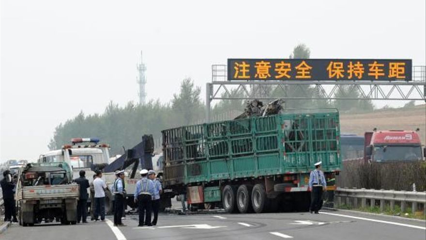 Accidente de tráfico ocurrido en China