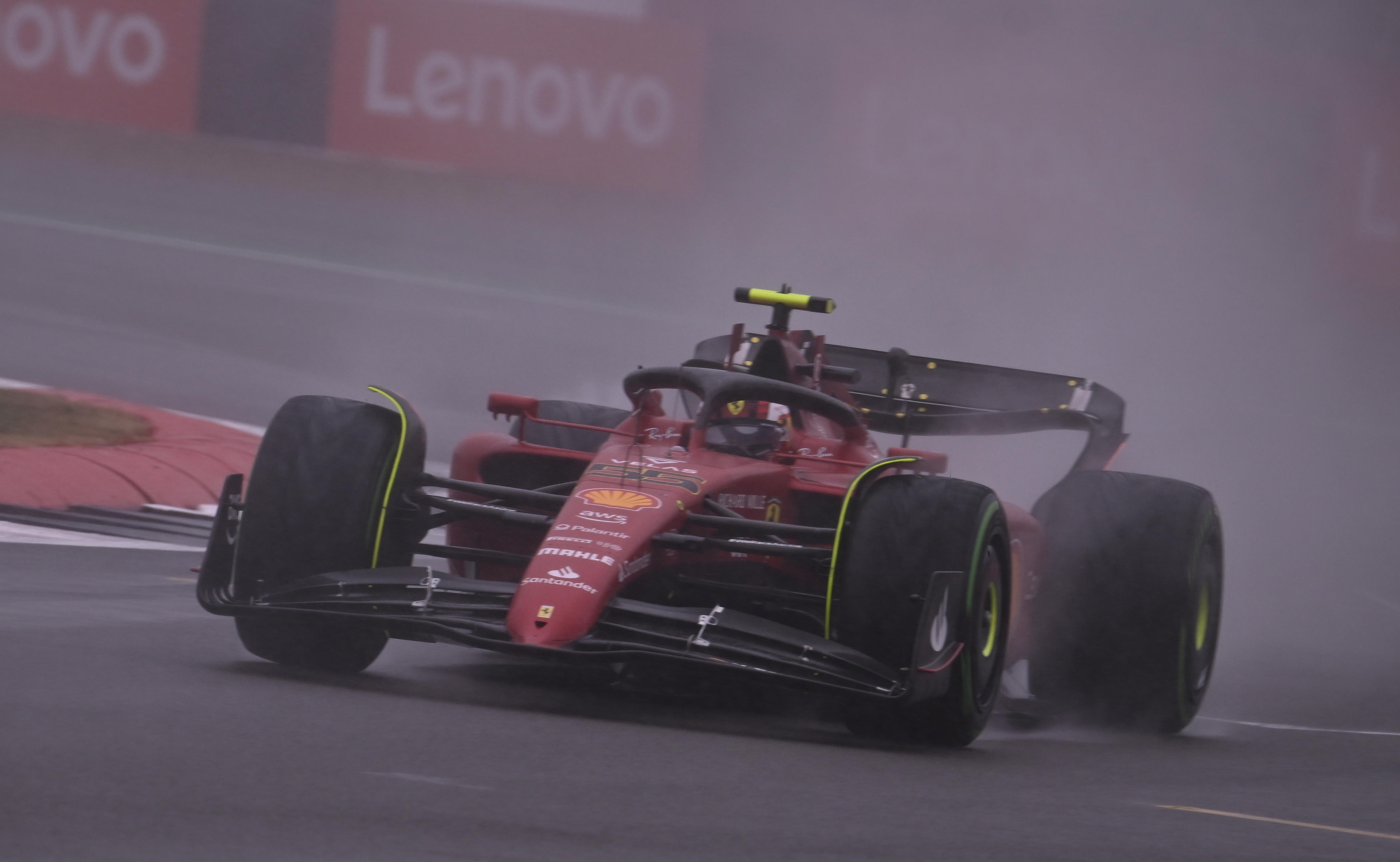 Sainz, durante la sesión clasificatoria del sábado en Silverstone.
