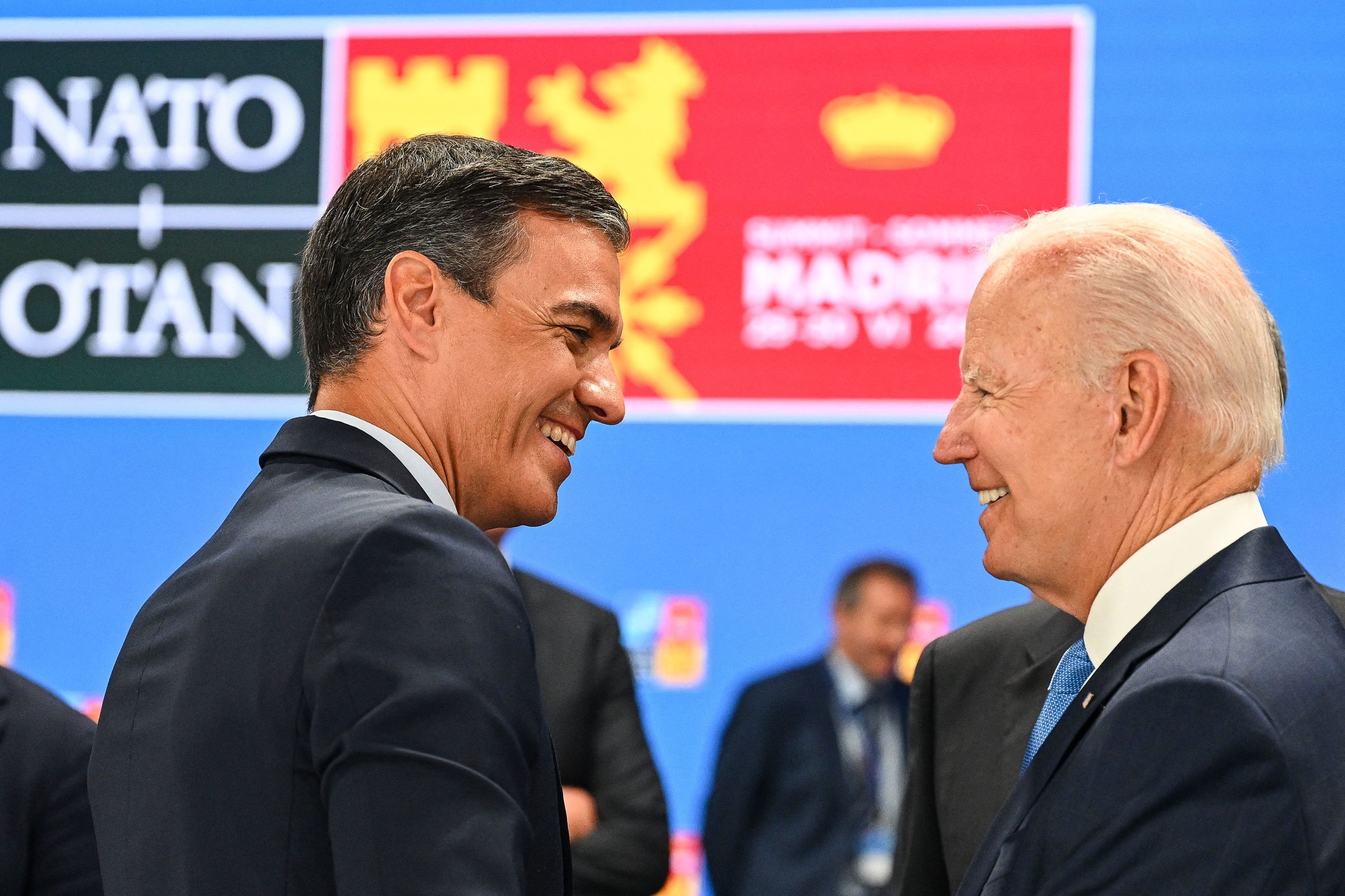 Pedro Sánchez y Joe Biden en la Cumbre de la OTAN.