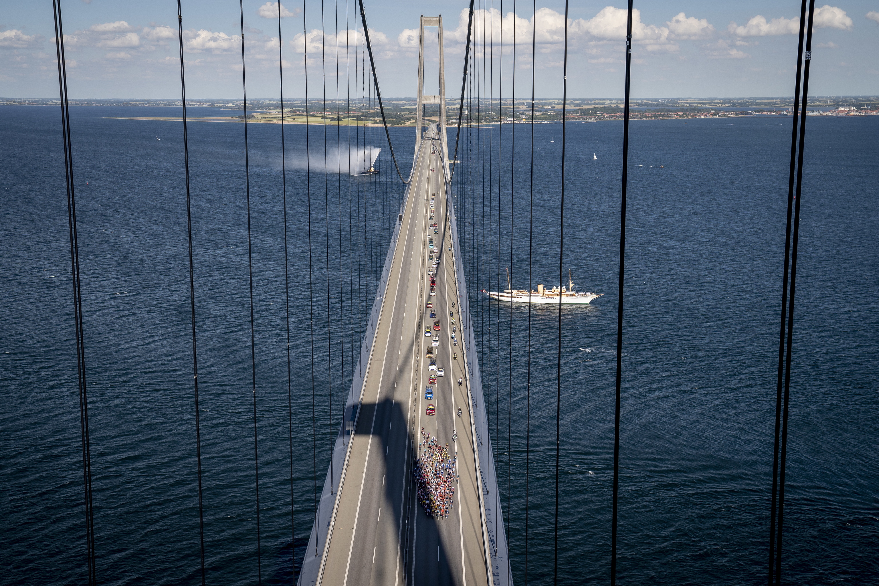 Great Belt Bridge, Denmark, second stage view.