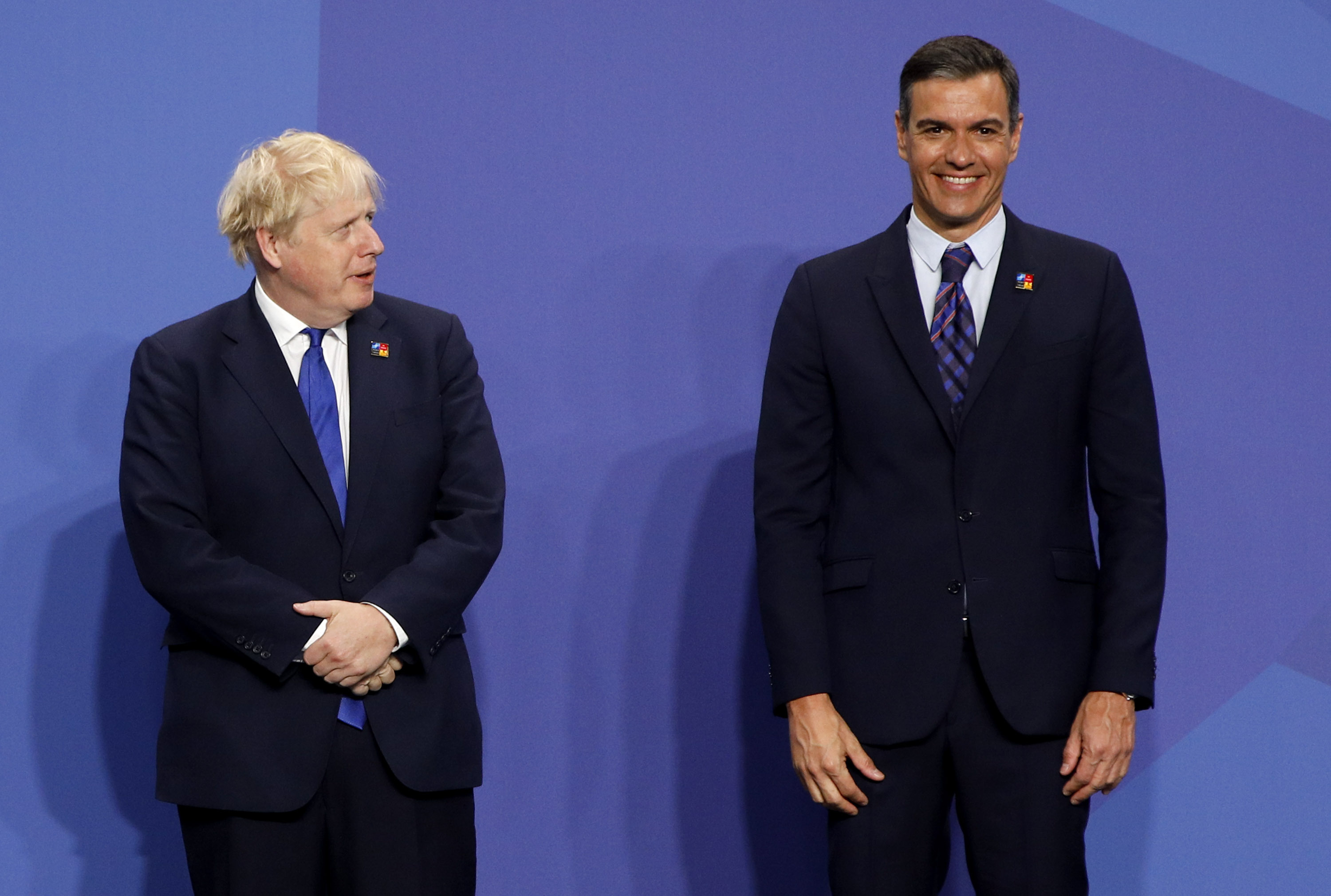 Boris Johnson y Pedro Snchez, en Madrid.