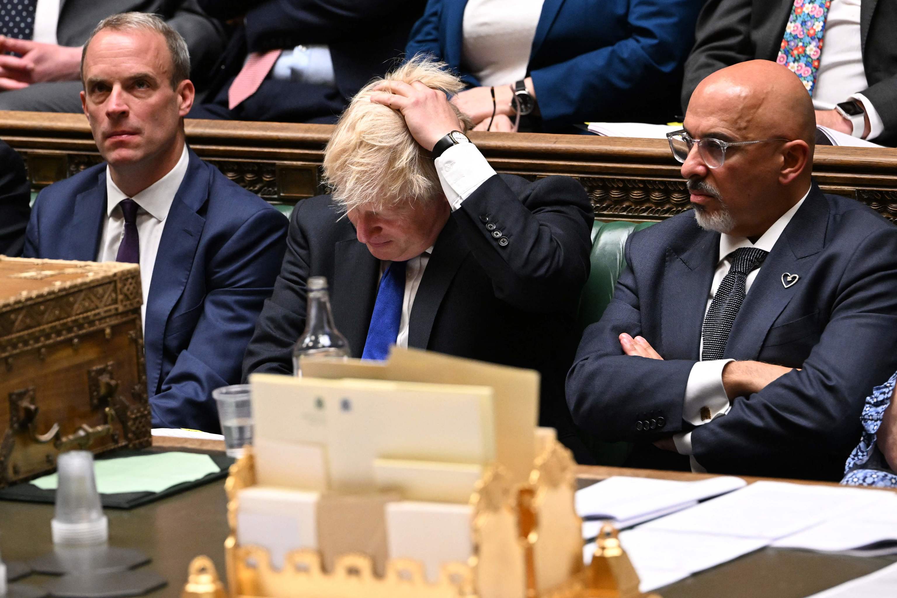 Boris Johnson , ayer, en la Cámara de los Comunes.