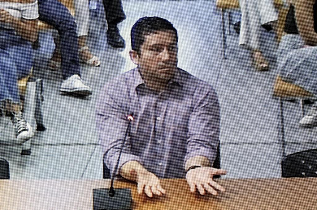 Jorge Ignacio Palma, en un momento de su declaracin en el juicio.