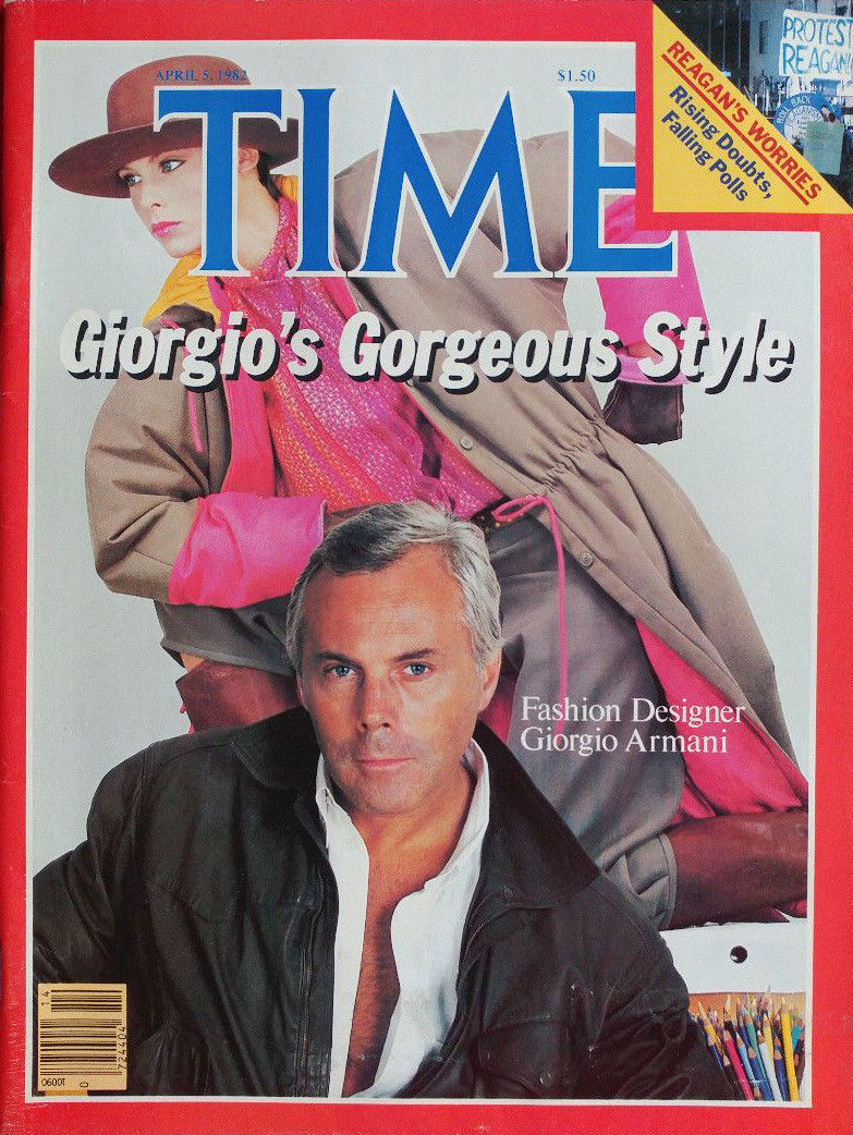 Portada de 'Time' de 1982, una imagen que Armani no olvida.