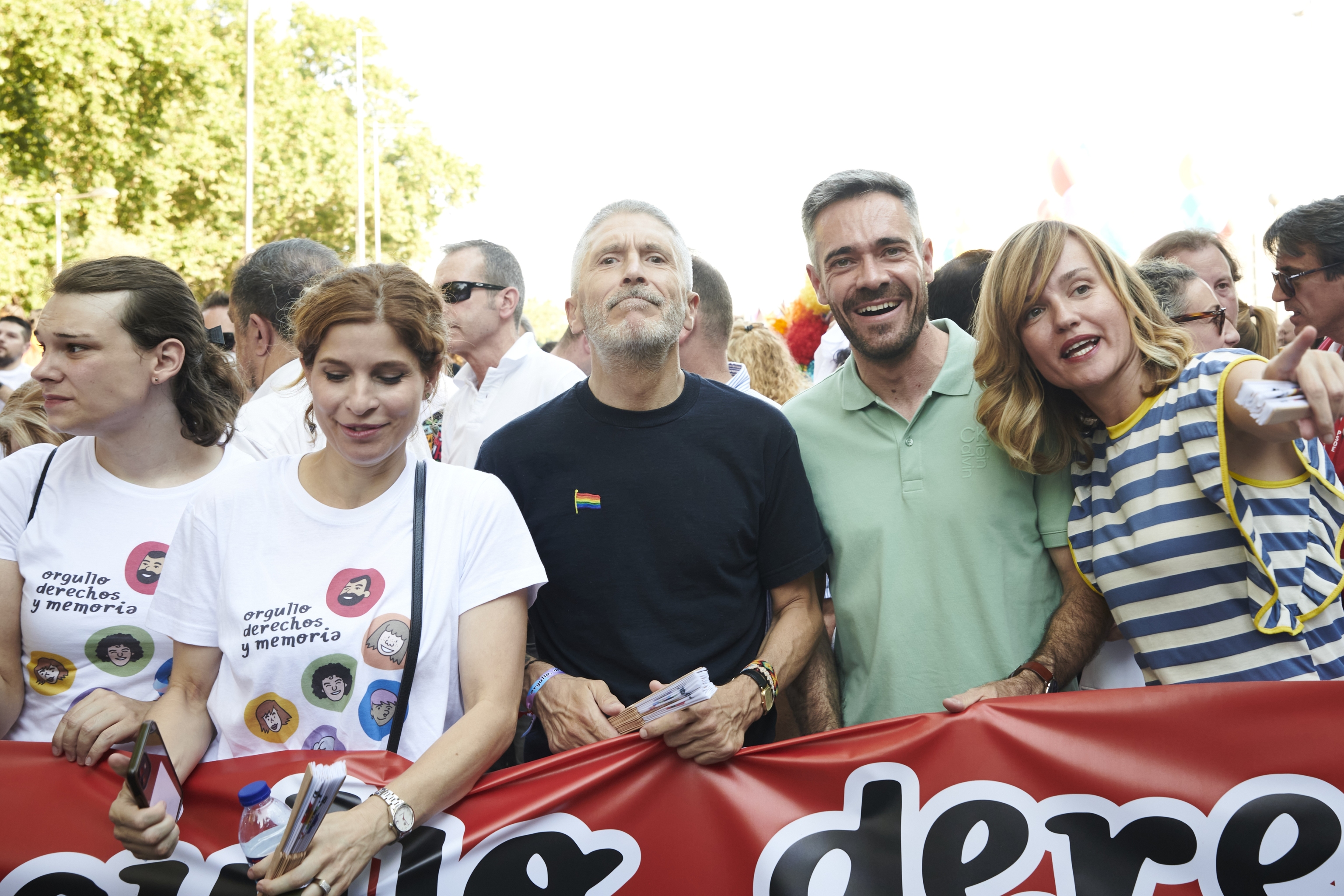 Fernando Grande-Marlaska, el sbado, durante la manifestacin del Orgullo en Madrid.
