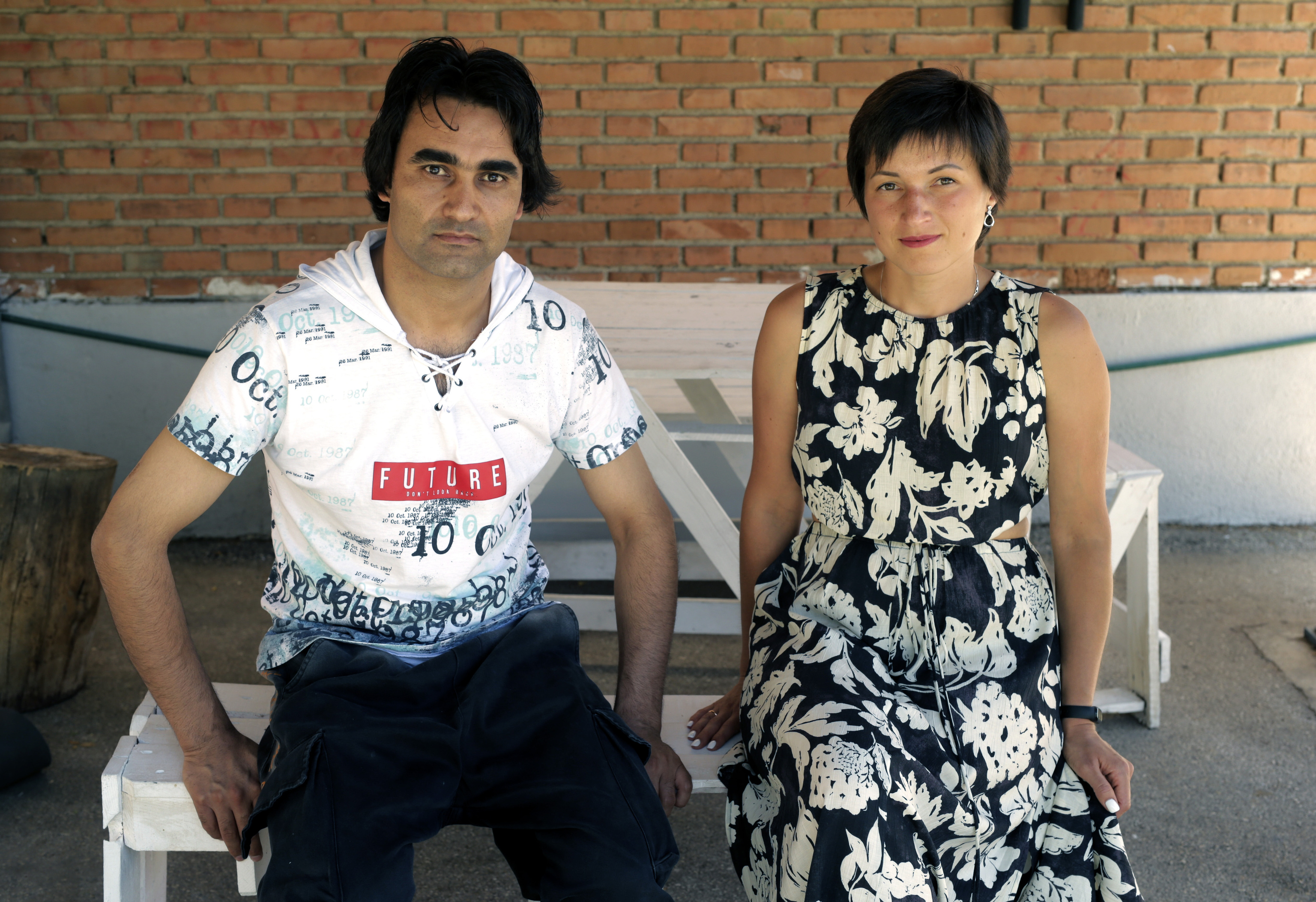 Abdullah Tajik e Inna Haidamaka, en Madrid.