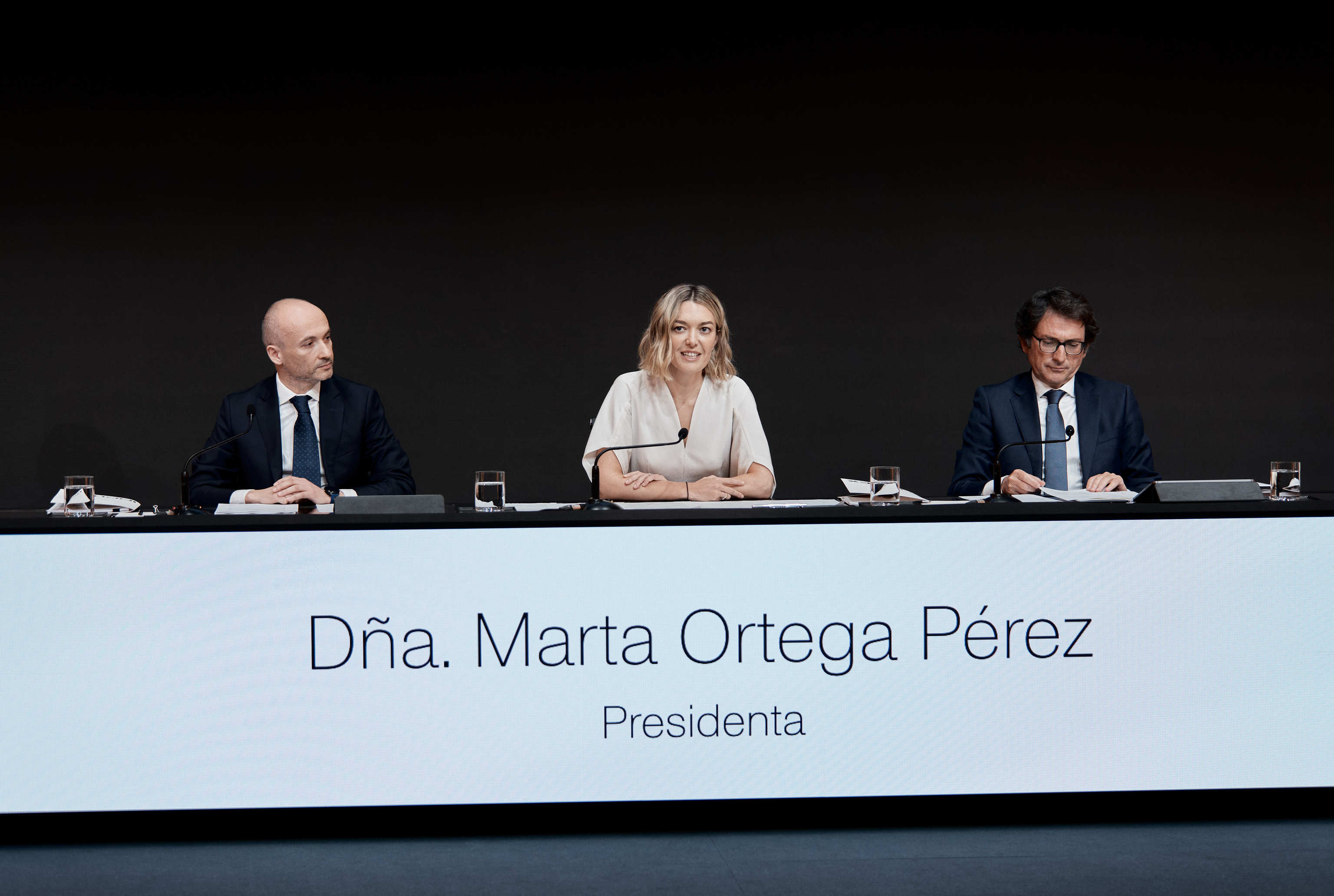 Marta Ortega hablando como presidenta de Inditex