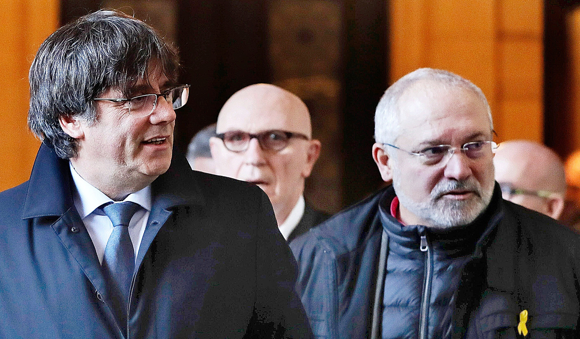 Puigdemont y Puig abandonan el Tribunal de Justicia de Bruselas en 2019. STEPHANIE LECOCQ / EFE