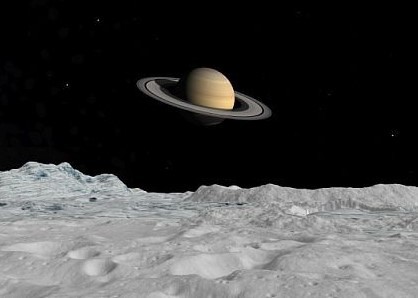 Recreacin del paisaje en una luna de Saturno