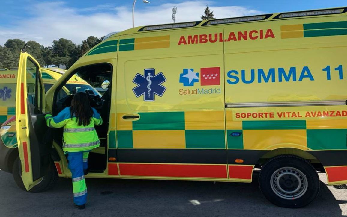 Una ambulancia del Summa en una intervencin.