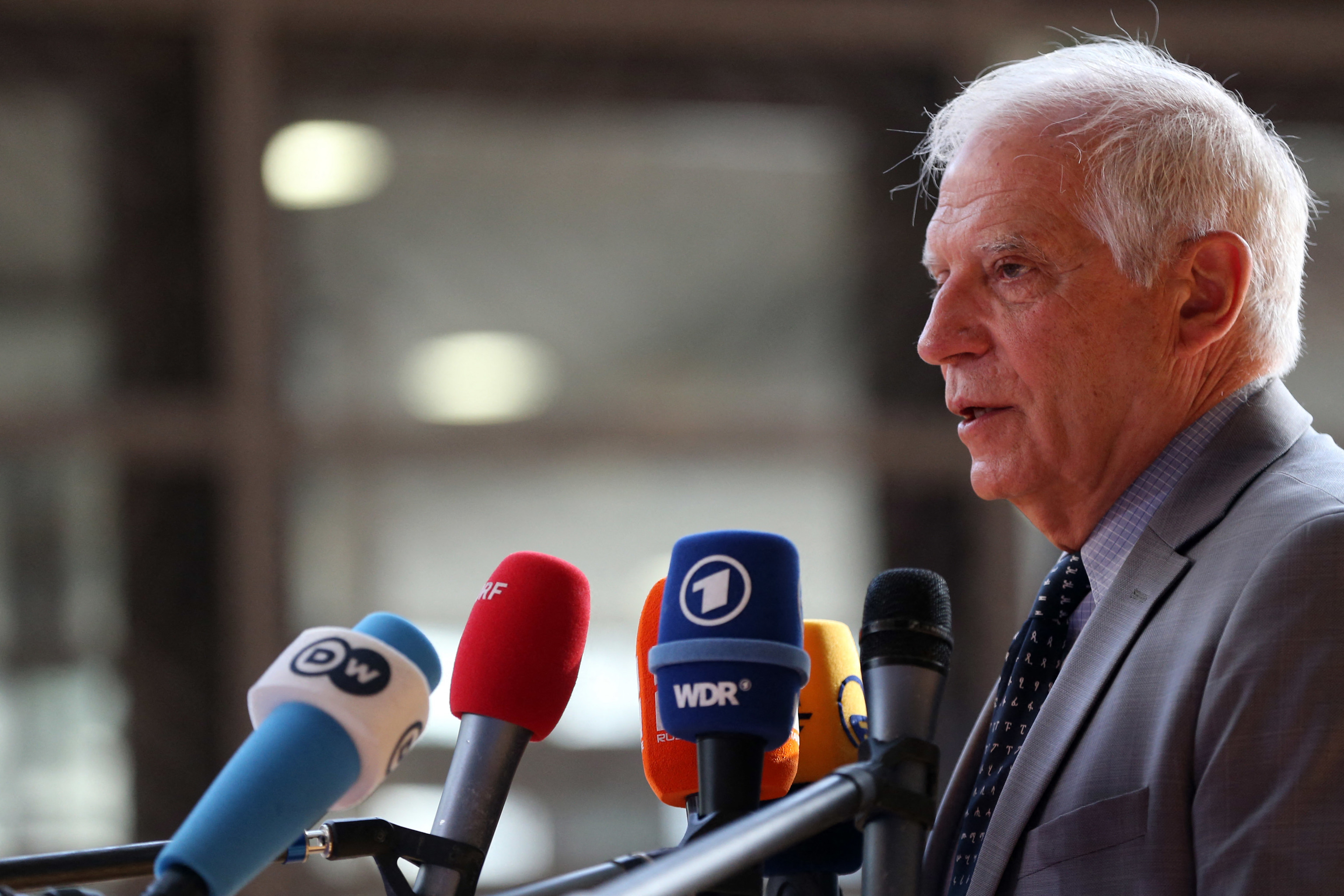El alto representante para la Poltica Exterior de la UE, Josep Borrell, ante la prensa el 18 de julio de 2022.