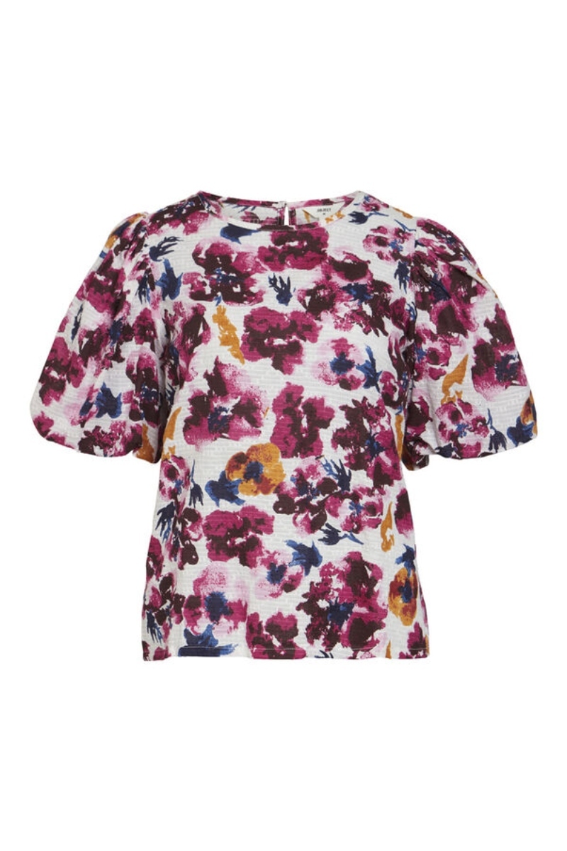ALT: Blusa con manga abullonada con estampado de flores de Cortefiel