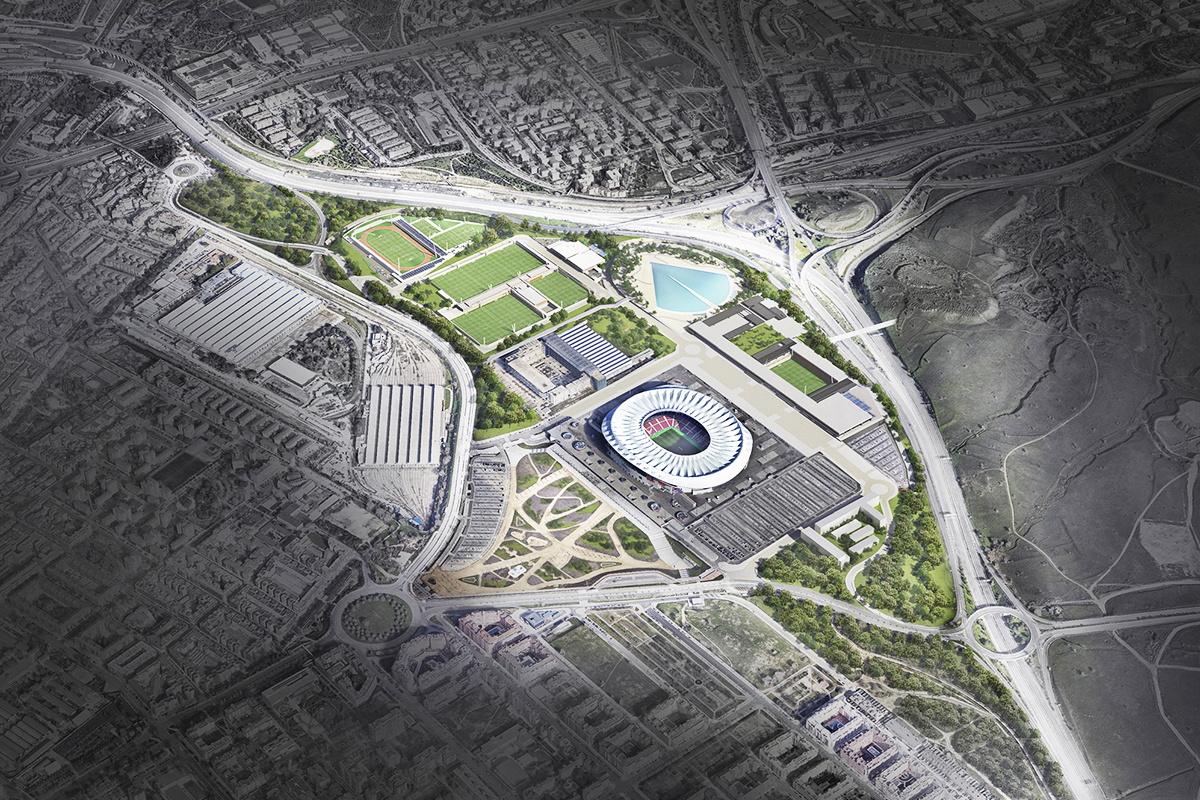 Una ciudad deportiva más allá del fútbol para el Atlético: un centro de alto rendimiento, 29 pistas de pádel y una playa artificial