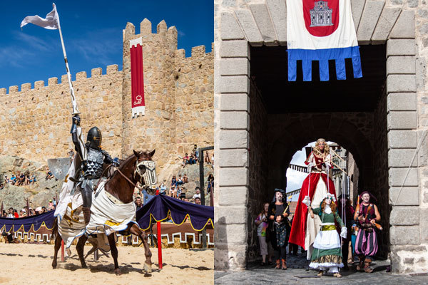 Dos escenas de las jornadas medievales de Ávila.