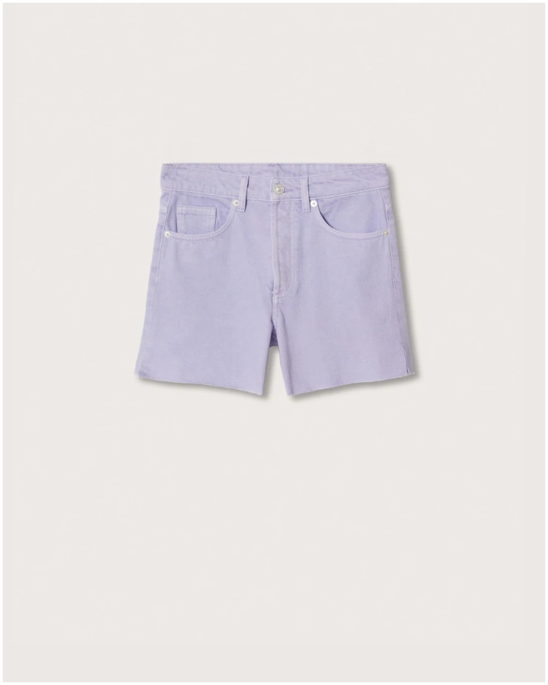 ALT: Pantalón corto vaquero lila de Mango